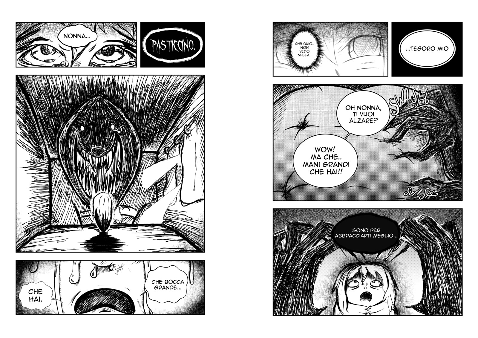 Storyboard process Name no name to ink - Storyboard Manga school project