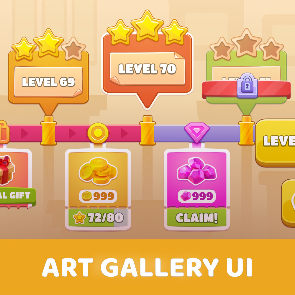 ArtStation Art Gallery Game UI/UX Design