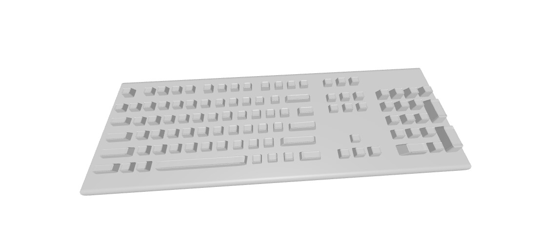 ArtStation - Low Poly Keyboard