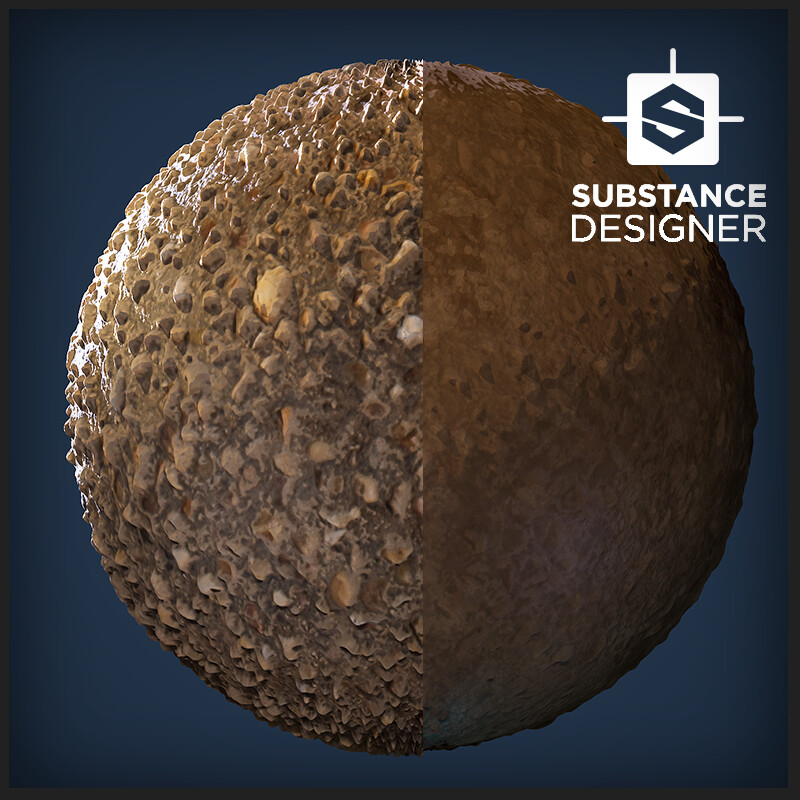 ArtStation - Rocky Dirt - Substance Designer Landscape Material