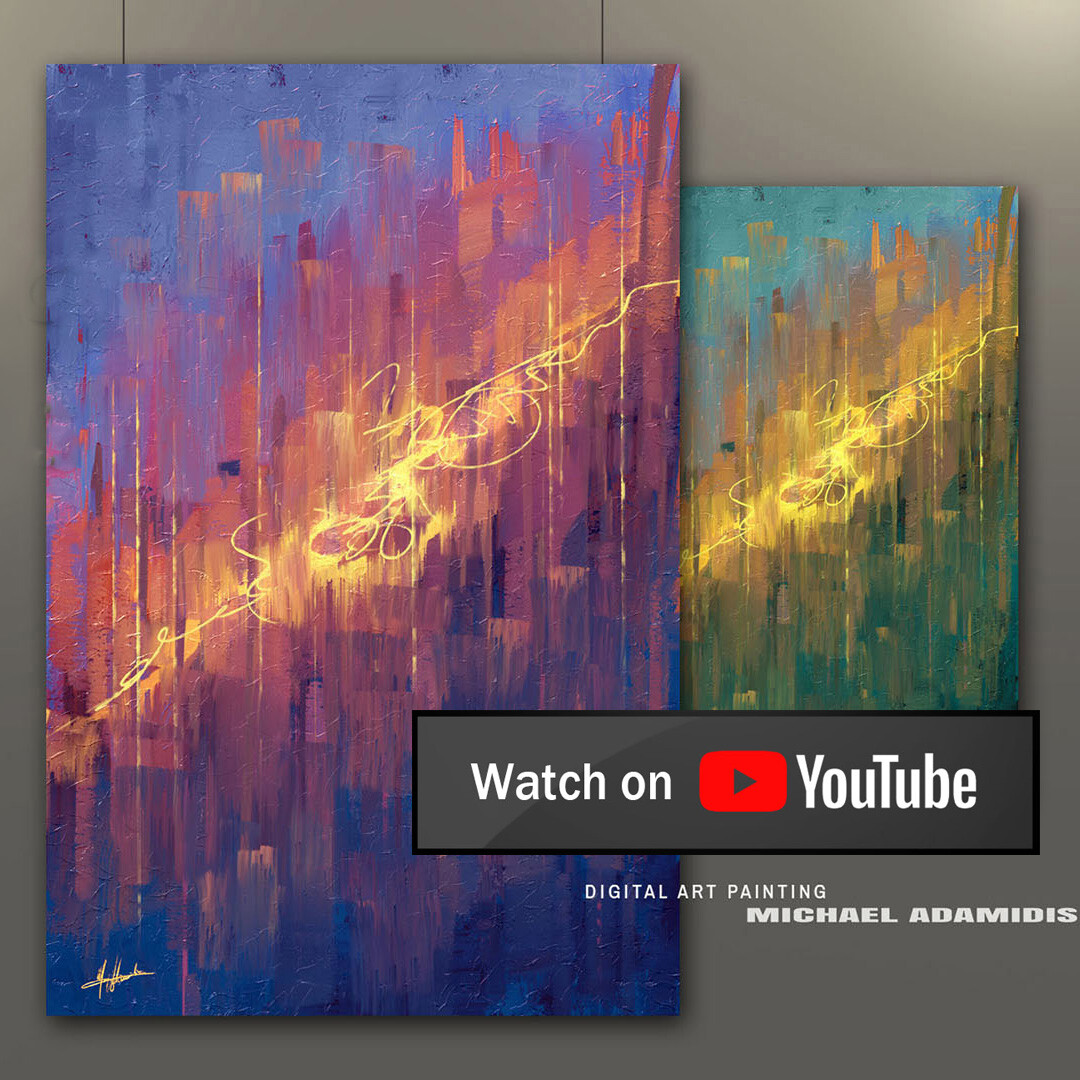 Today, I want to show you how to paint a digital abstract painting like this!