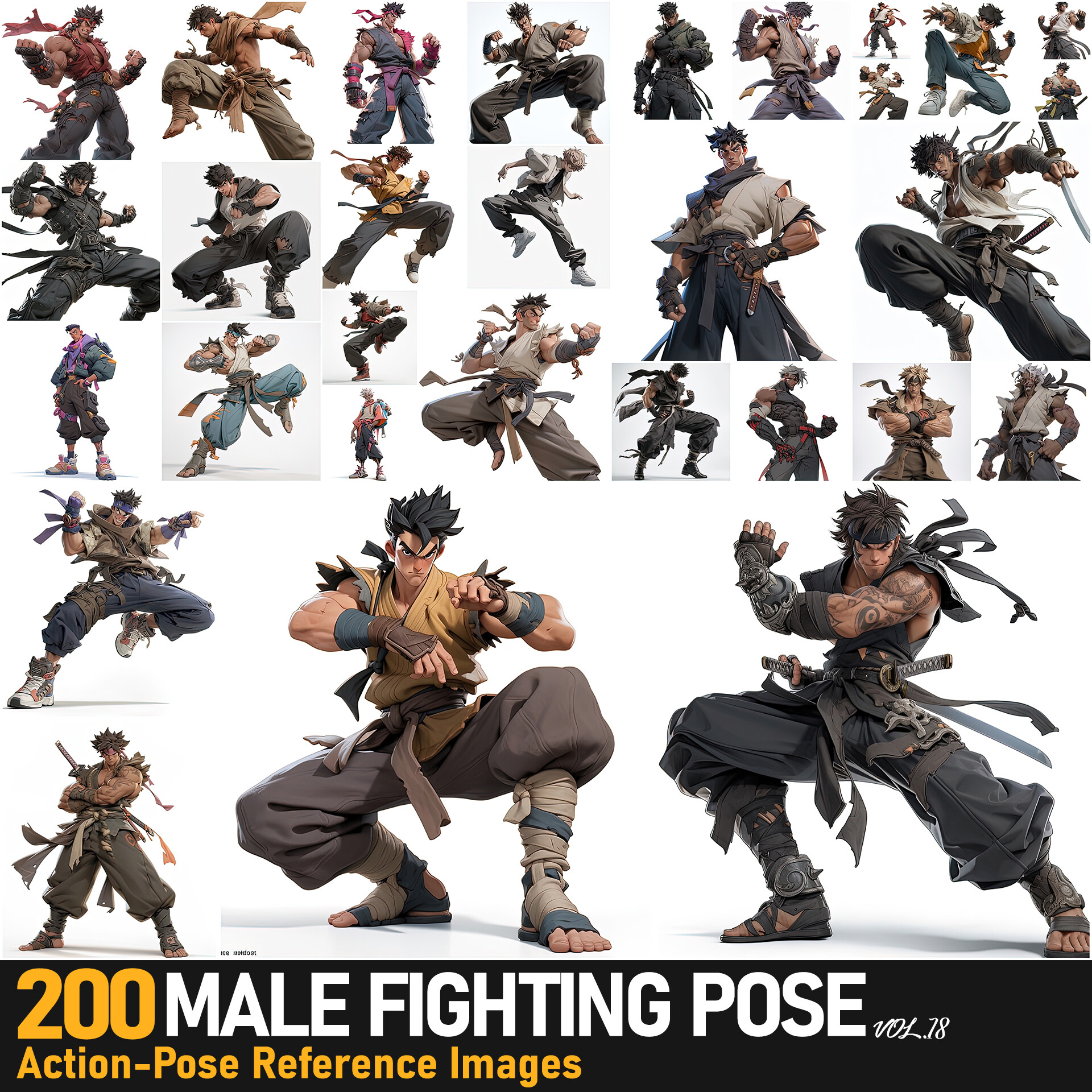 male fighting pose reference