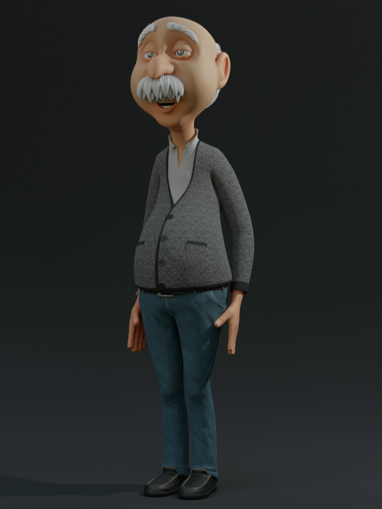 ArtStation - Old man stylized character 3D model