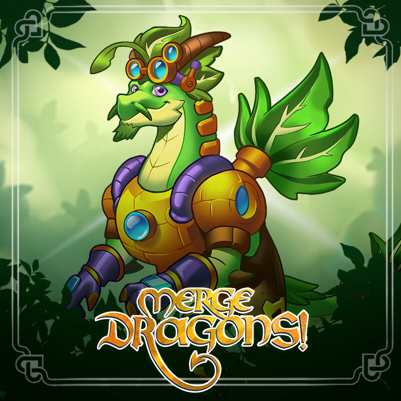 ArtStation - Merge Dragons! - Brassclad Dragon