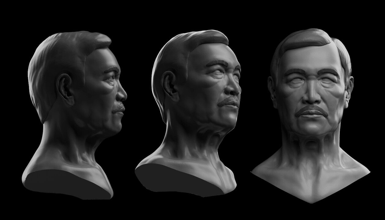 ArtStation - Zbrush face sculpt 1#