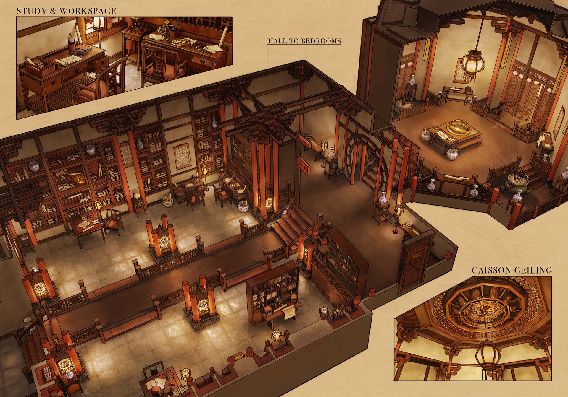 ArtStation - Chinese Astrologer - Interior