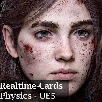 Real-time Hair Cards Physics - Last of us Ellie - UE5 