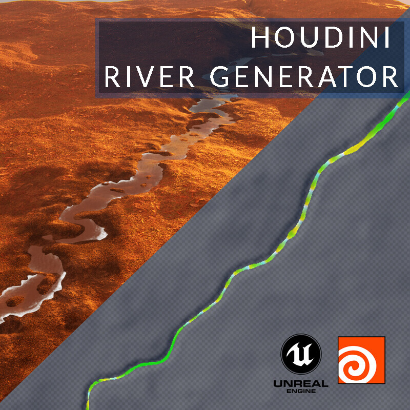 Procedural River Tool (Houdini + Unreal Engine 5)