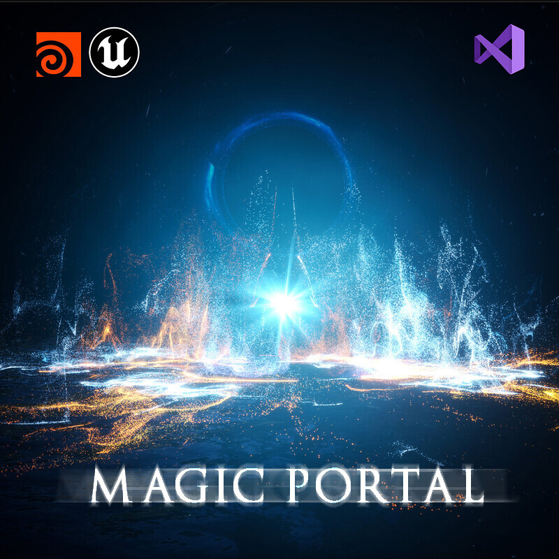 Magic dissolving and portal effect (Houdini and Unreal Engine) 