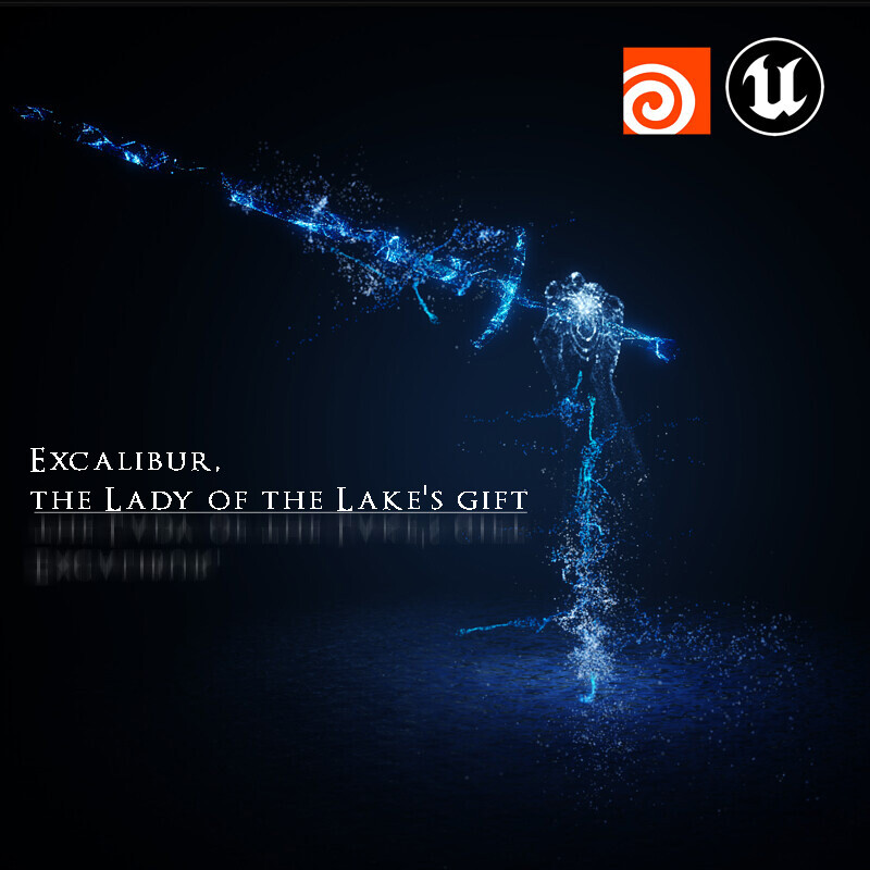 Excalibur, the Lady of the Lake's gift (Houdini and Unreal Engine)