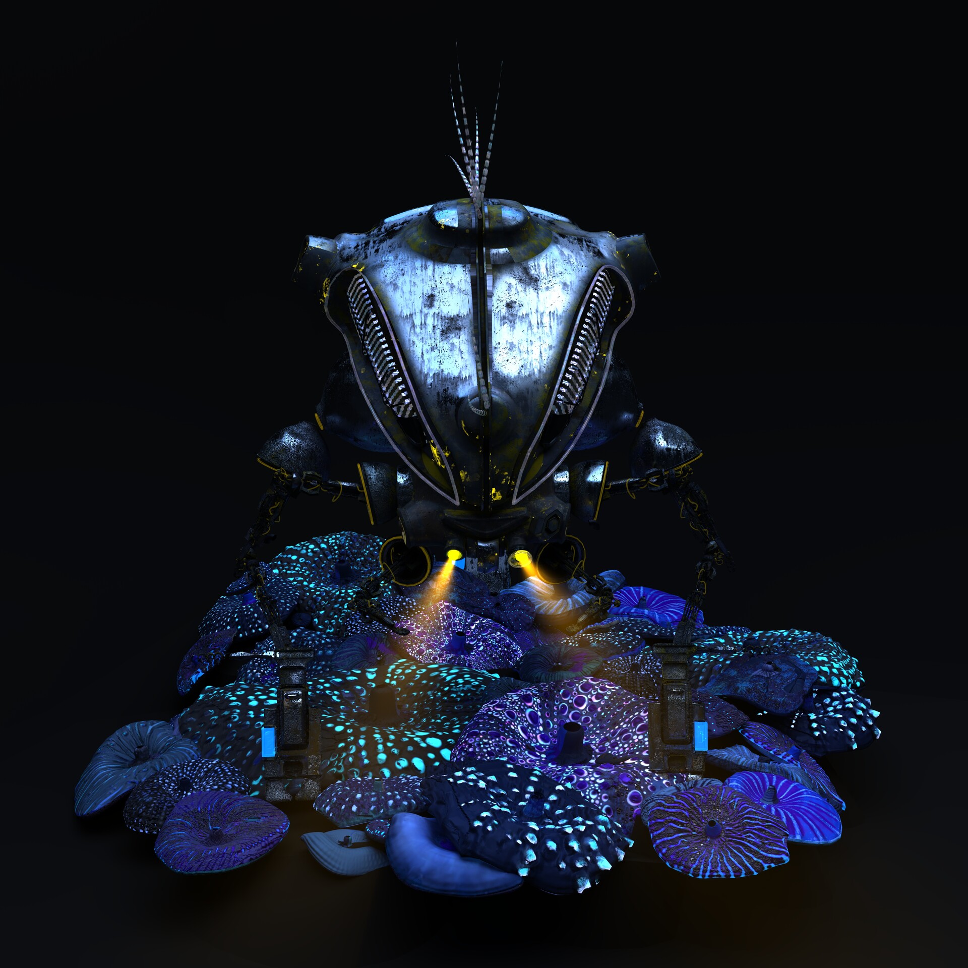 ArtStation - AquaBotica Abyss: Submersed Coral Collection Automaton