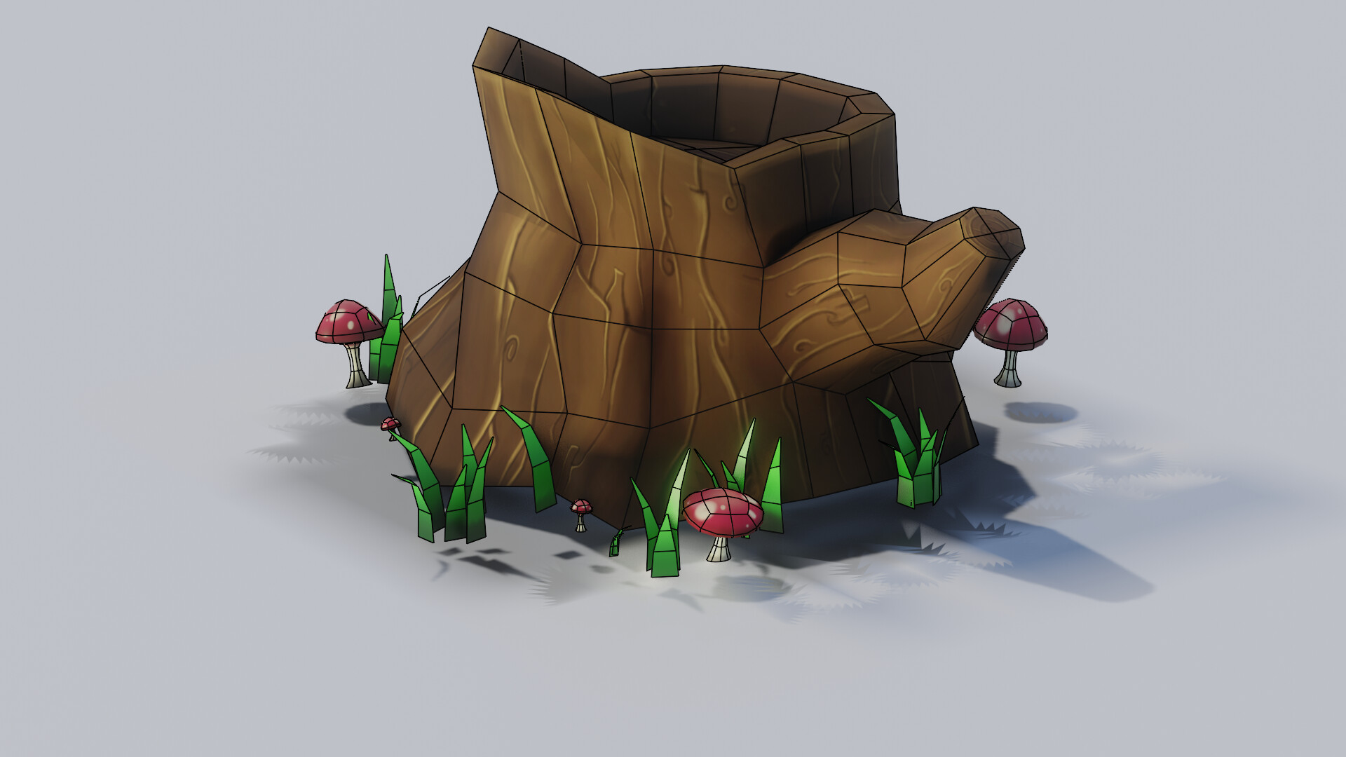 ArtStation - Cartoon tree low poly model