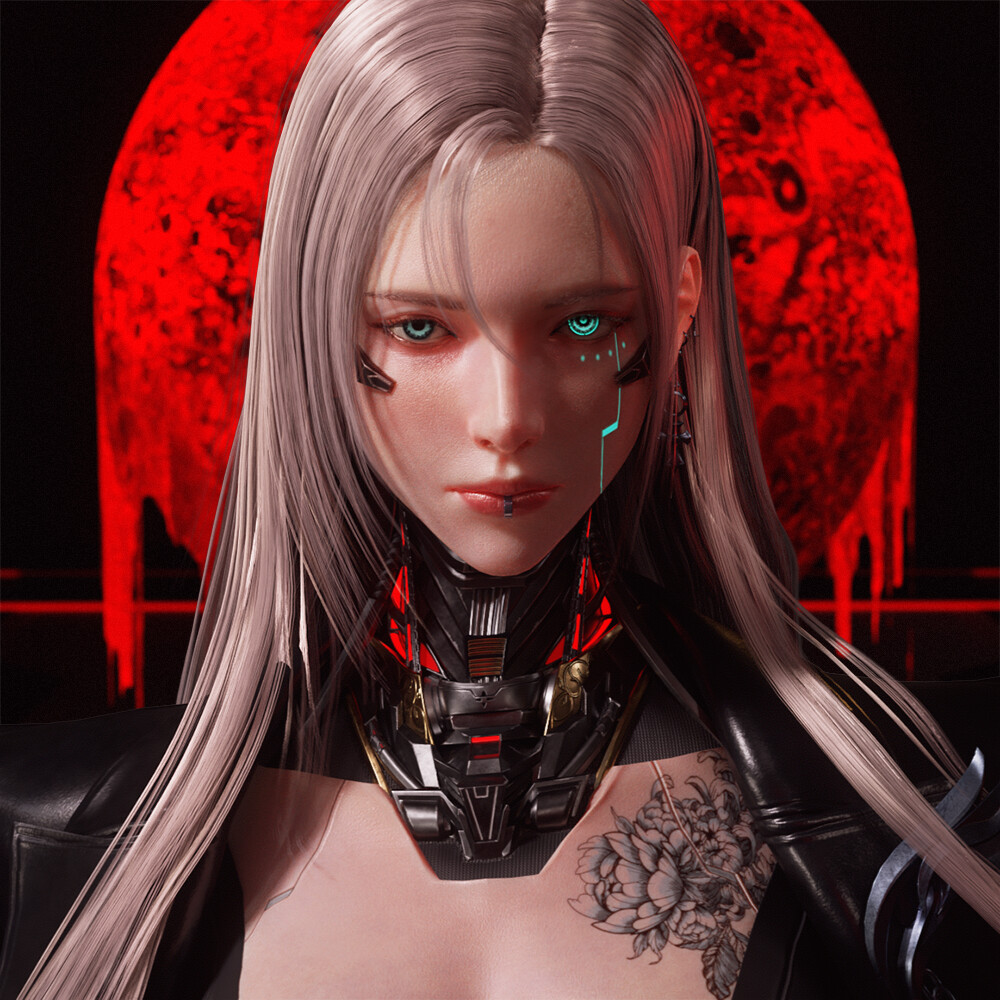 ArtStation - Cyborg Woman