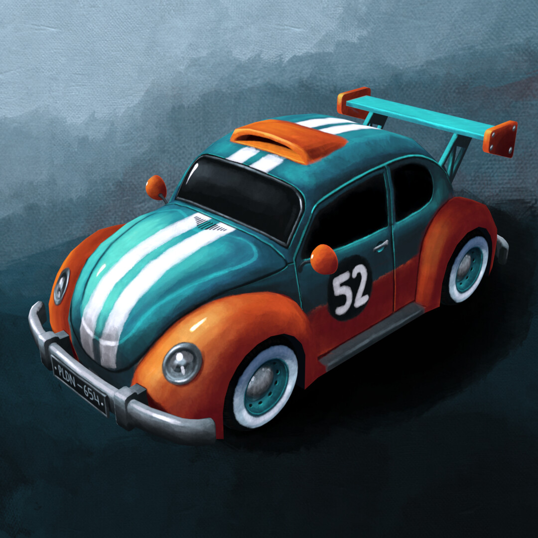 ArtStation - FREE Stylized Beetle Car