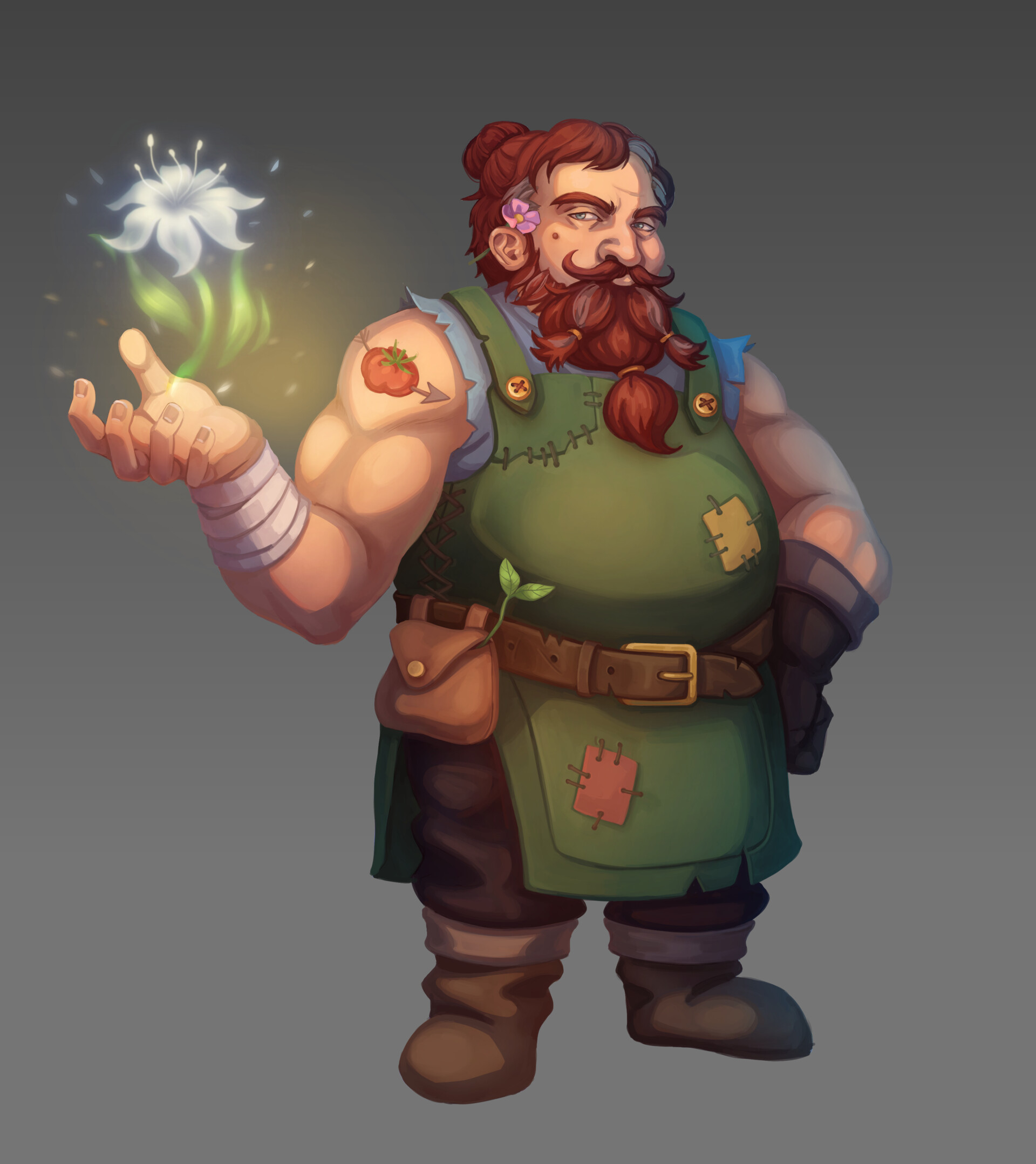 ArtStation - Dwarf Sorcerer, his magic staff and house