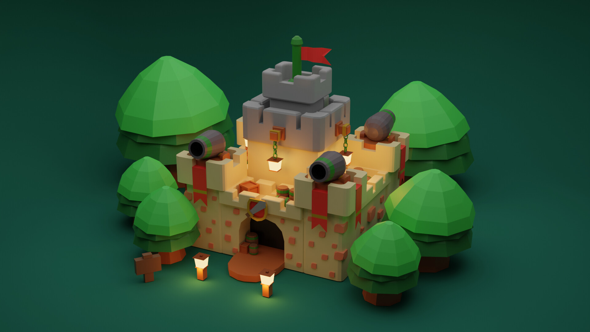 ArtStation - Castelo Low Poly