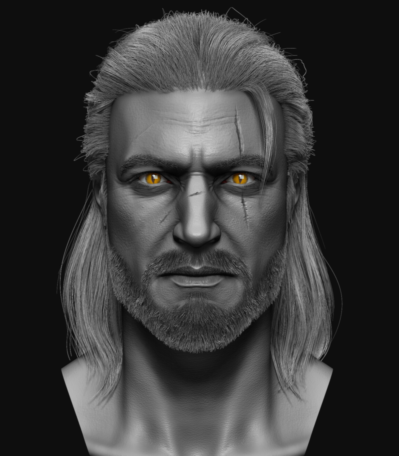 ArtStation - Geralt of Rivia - Bust