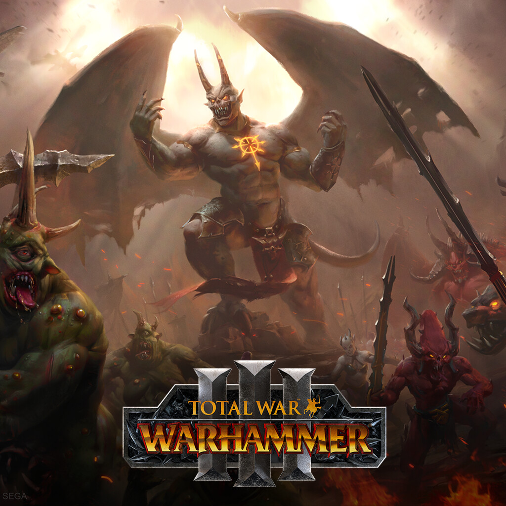 ArtStation - Total War: Warhammer 3 - Daemon Prince Loading Screen