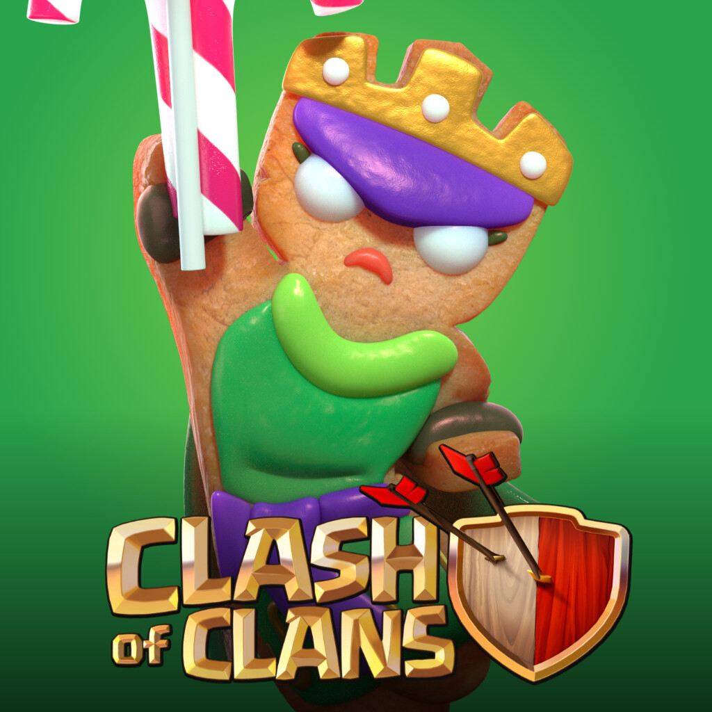 ArtStation - Clash of Clans : Gingerbread Archer Queen