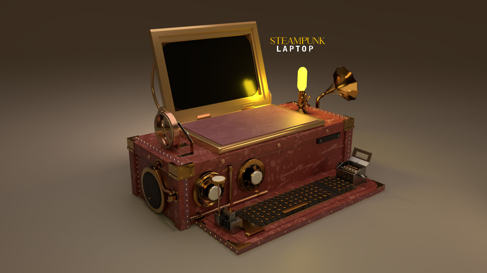 ArtStation - Steampunk Laptop.