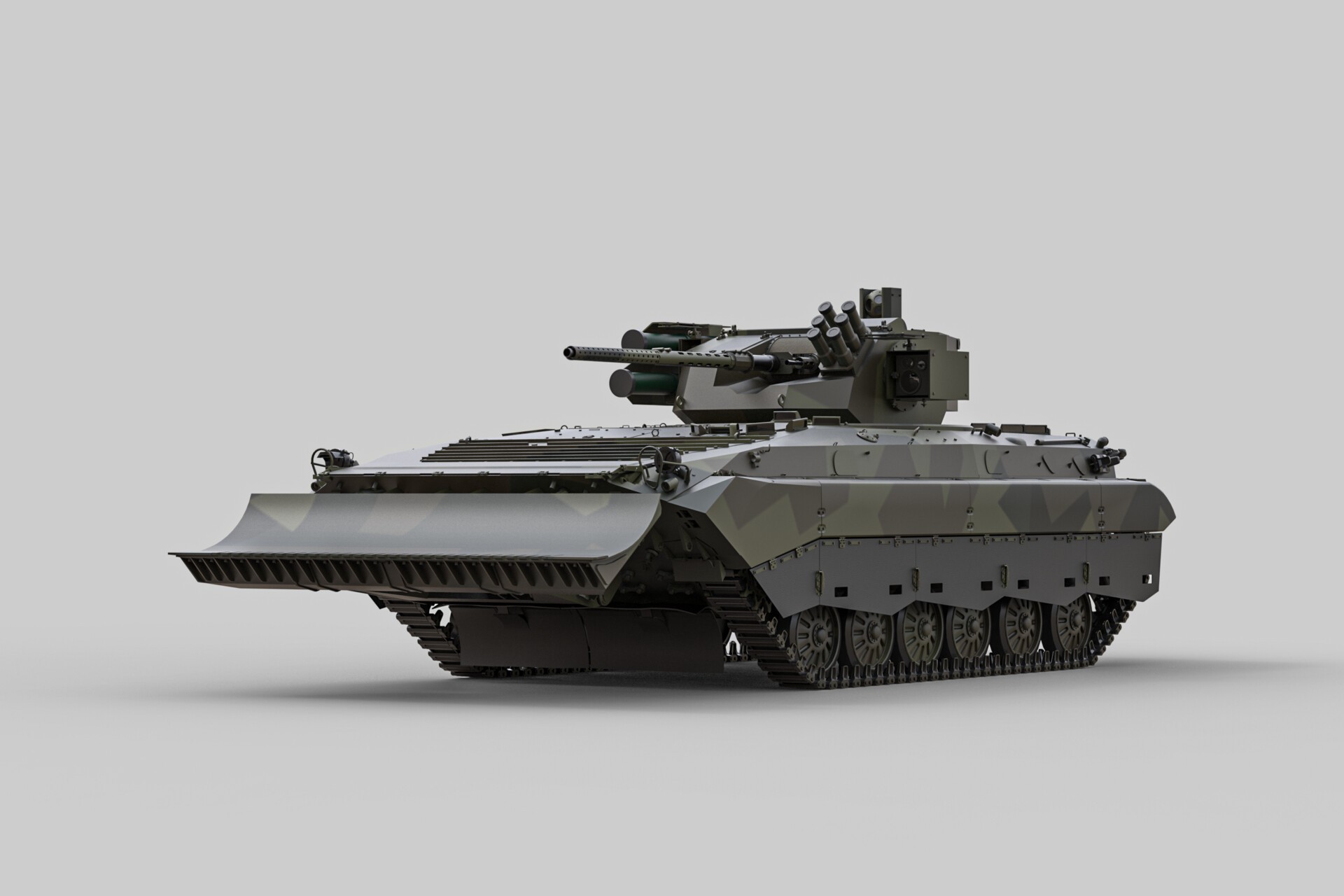 ArtStation - The concept of the BMP-2 with a RCWS BM-30