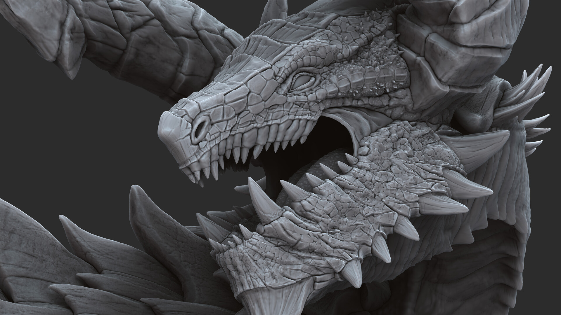 ArtStation - Earth Dragon sculpt