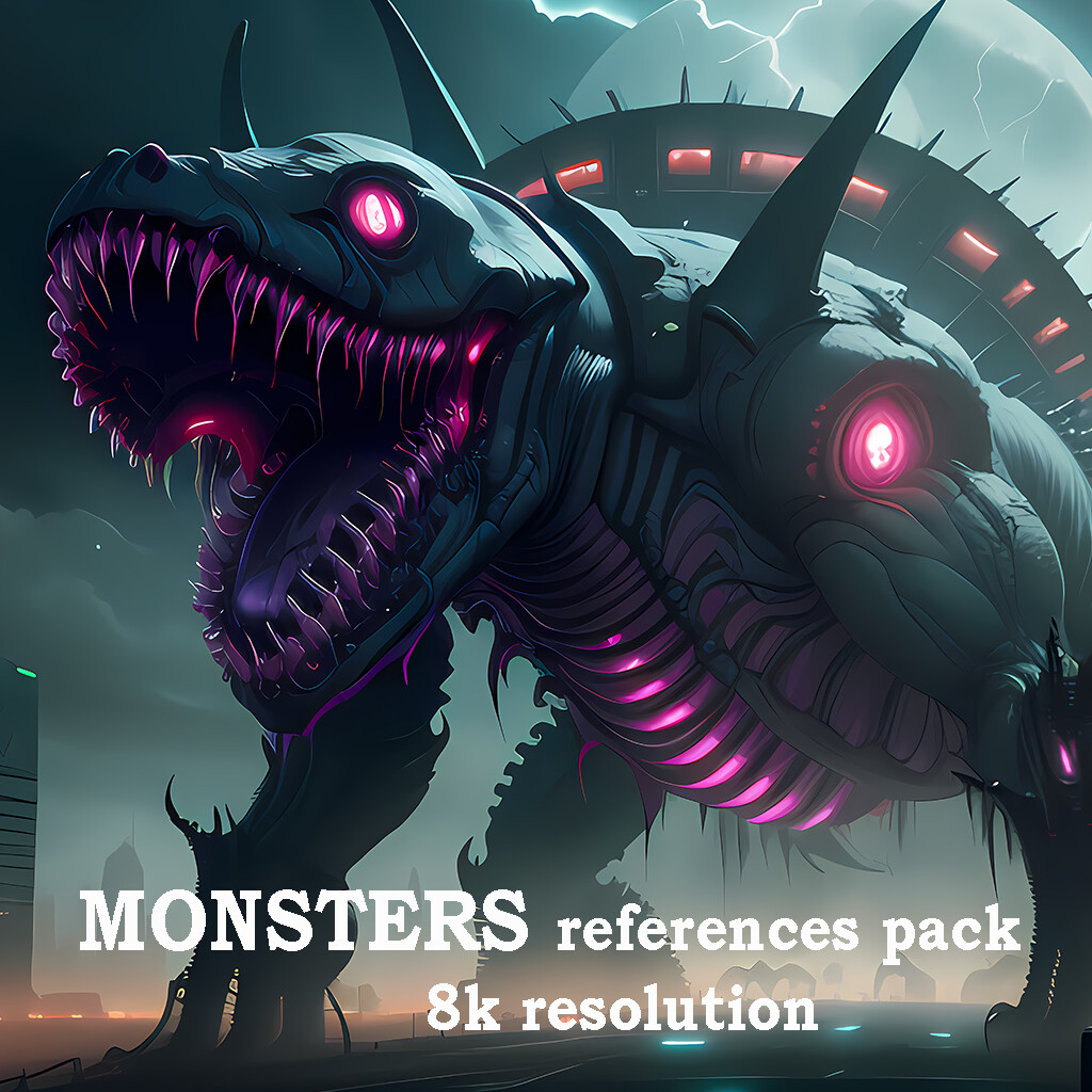 ArtStation - 150 Cyber Monsters references pack