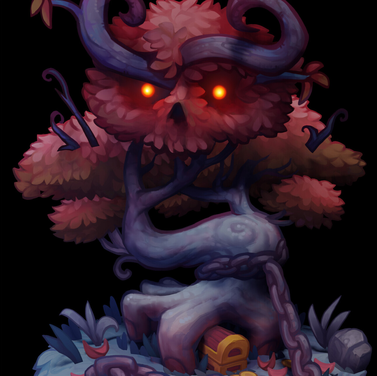 ArtStation - Stylized 2.5D Handpainted Asset: Tree Of Greed