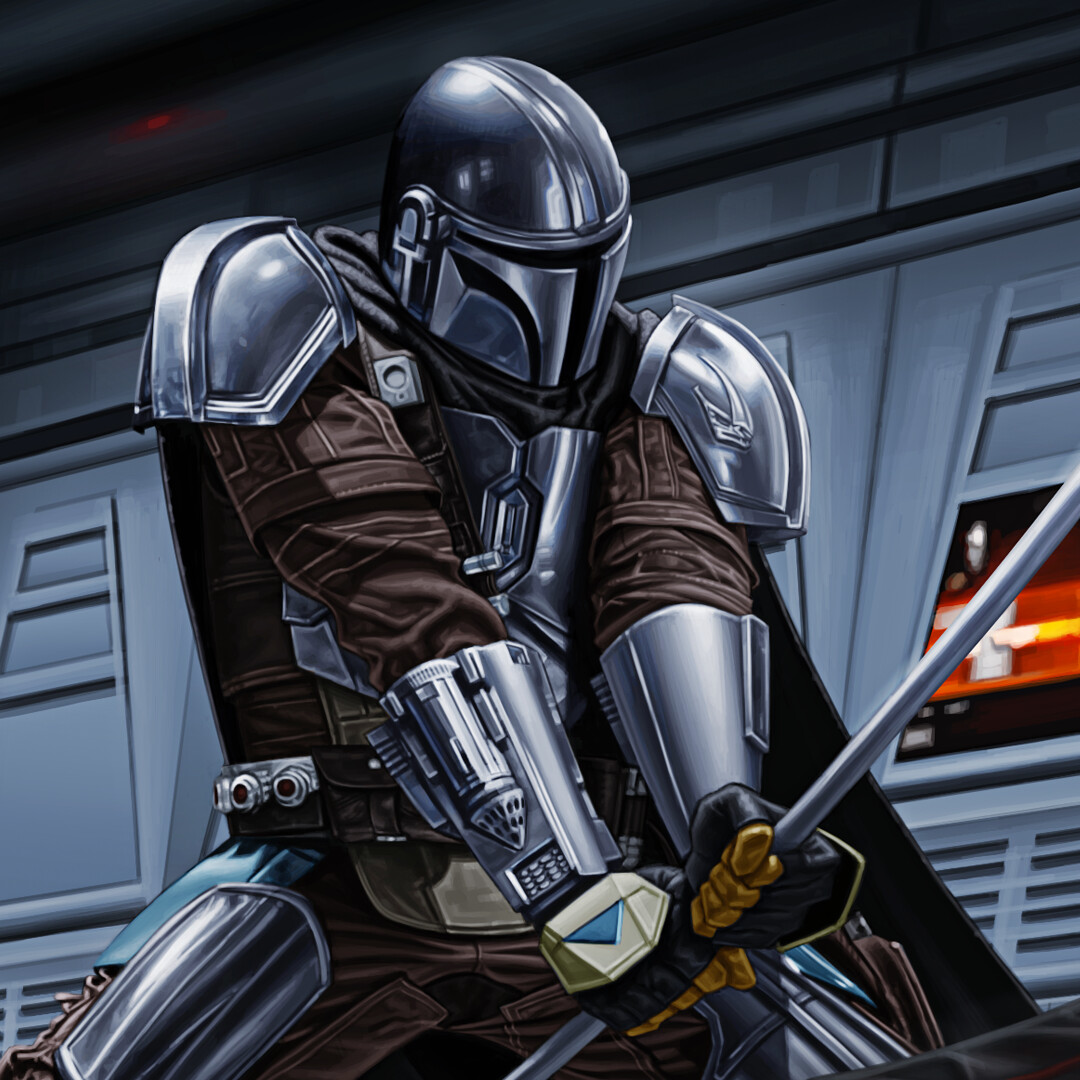 ArtStation Din Djarin vs Moff Gideon