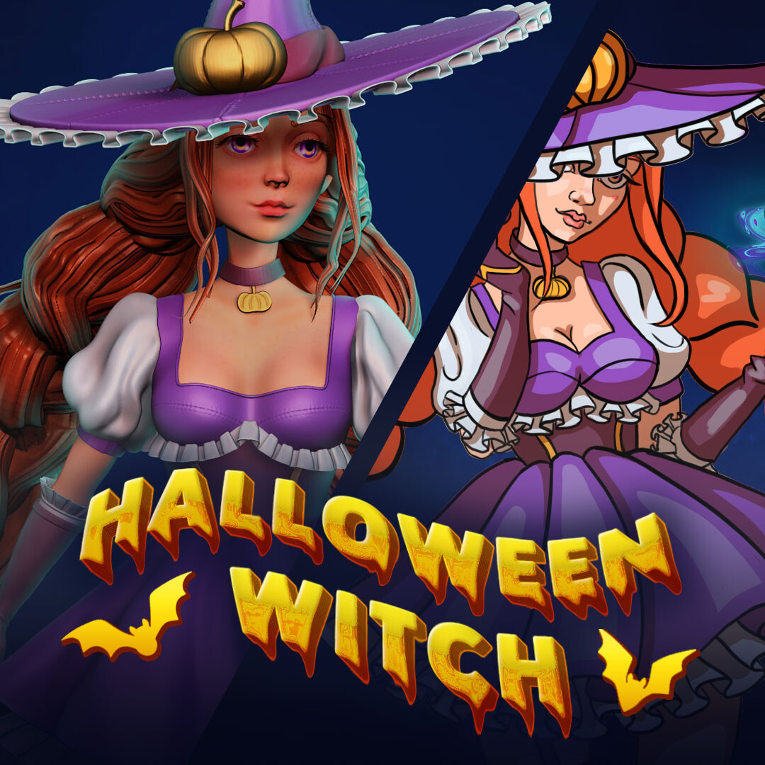 ArtStation - halloween witch