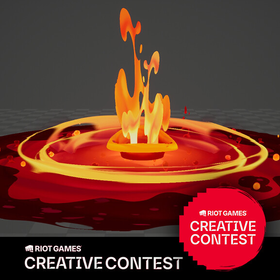 ArtStation - Riot VFX Contest 2023. Lava Ability