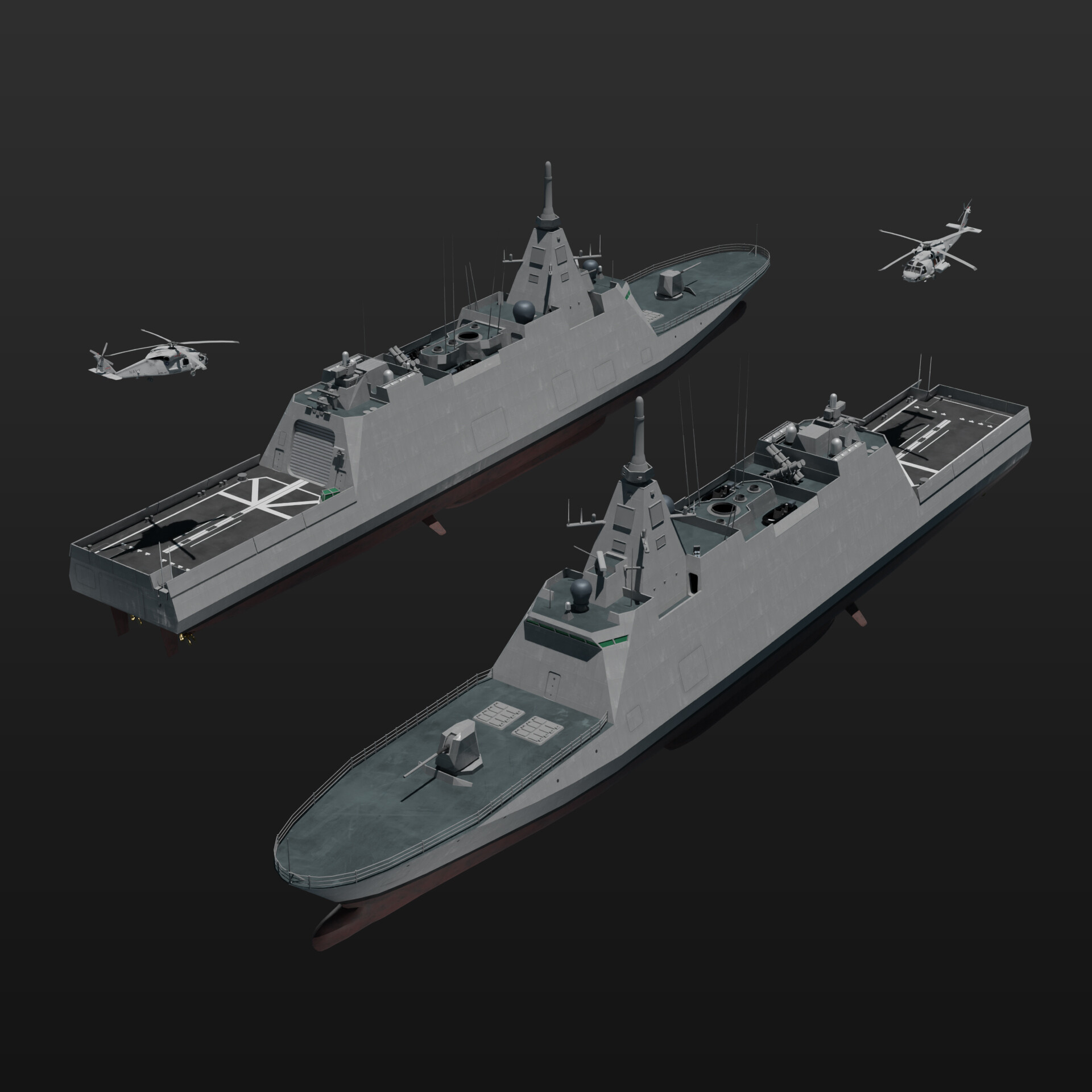 ArtStation - JMSDF Mogami class Frigate