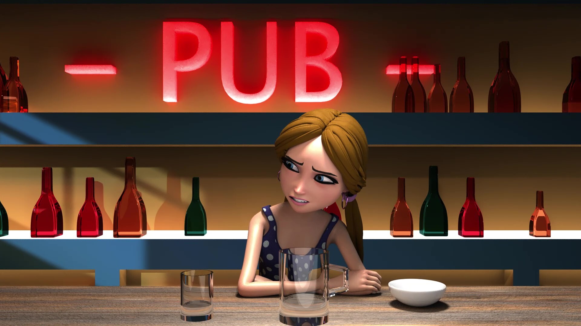 Artstation jasmine rose at the pub 3d acting animation practice