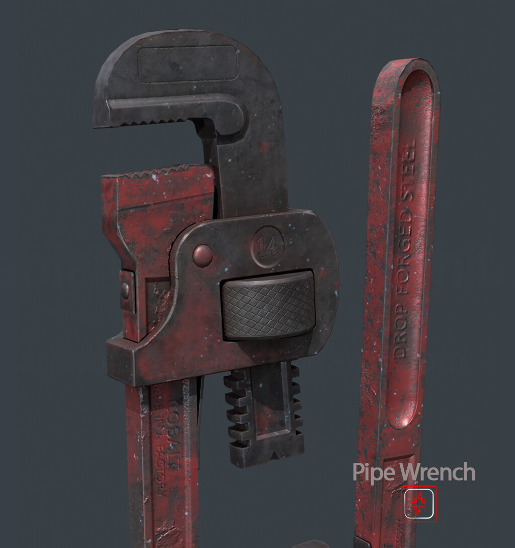 ArtStation - Red Pipe Wrench