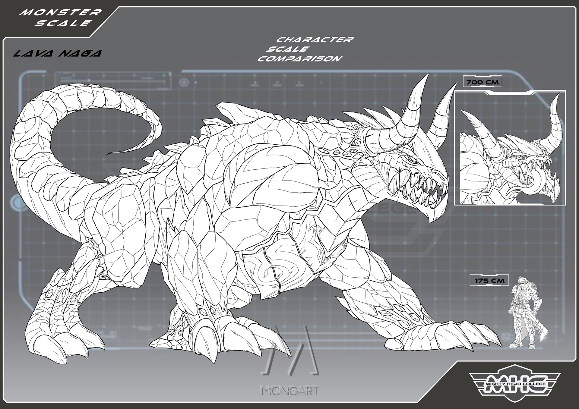 ArtStation - Illustration Project : MHC Monster Design - LAVA NAGA