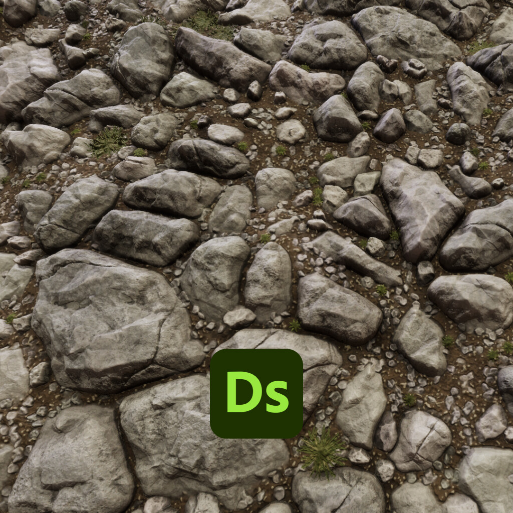 ArtStation - Mountain trail / Rocky ground material - Substance Designer
