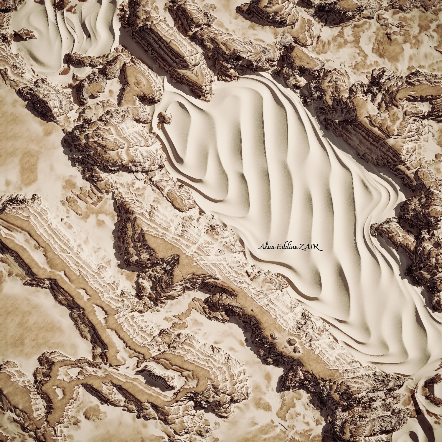 ArtStation - 3D CGI Layered Heightmap Terrain - Sand Dunes & Rocks