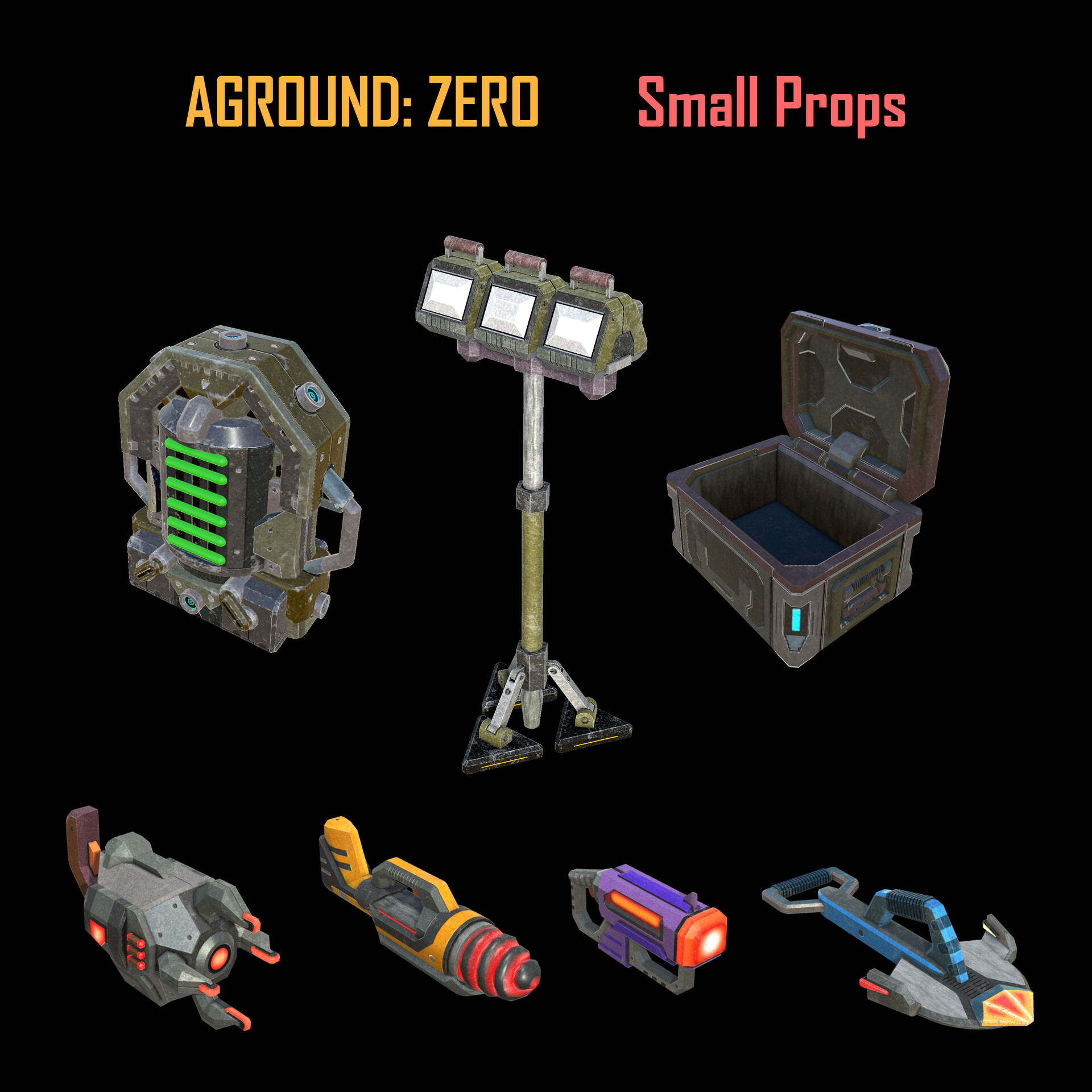 ArtStation - AGROUND: Zero - Smaller Props