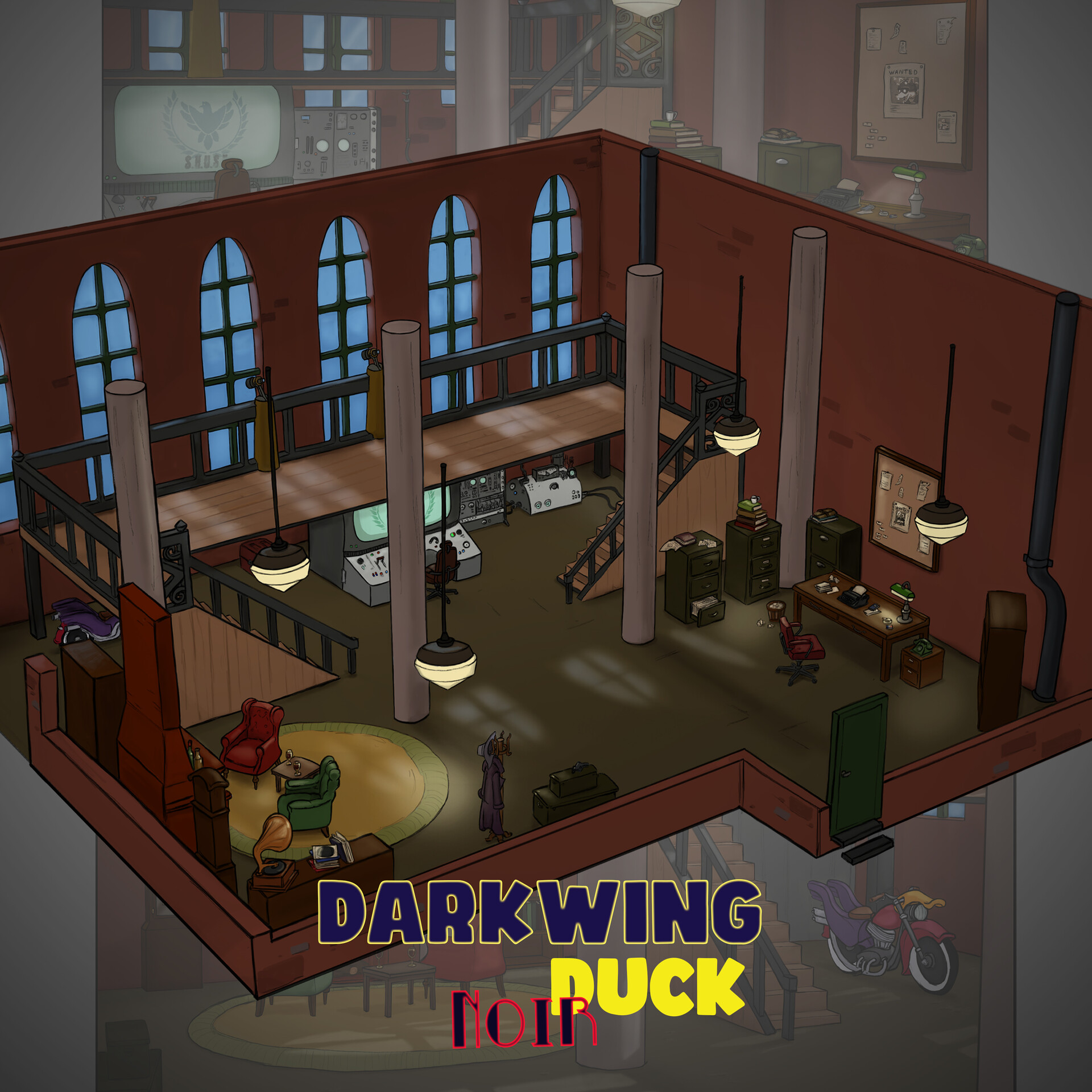 ArtStation Darkwing Duck Hideout redesign