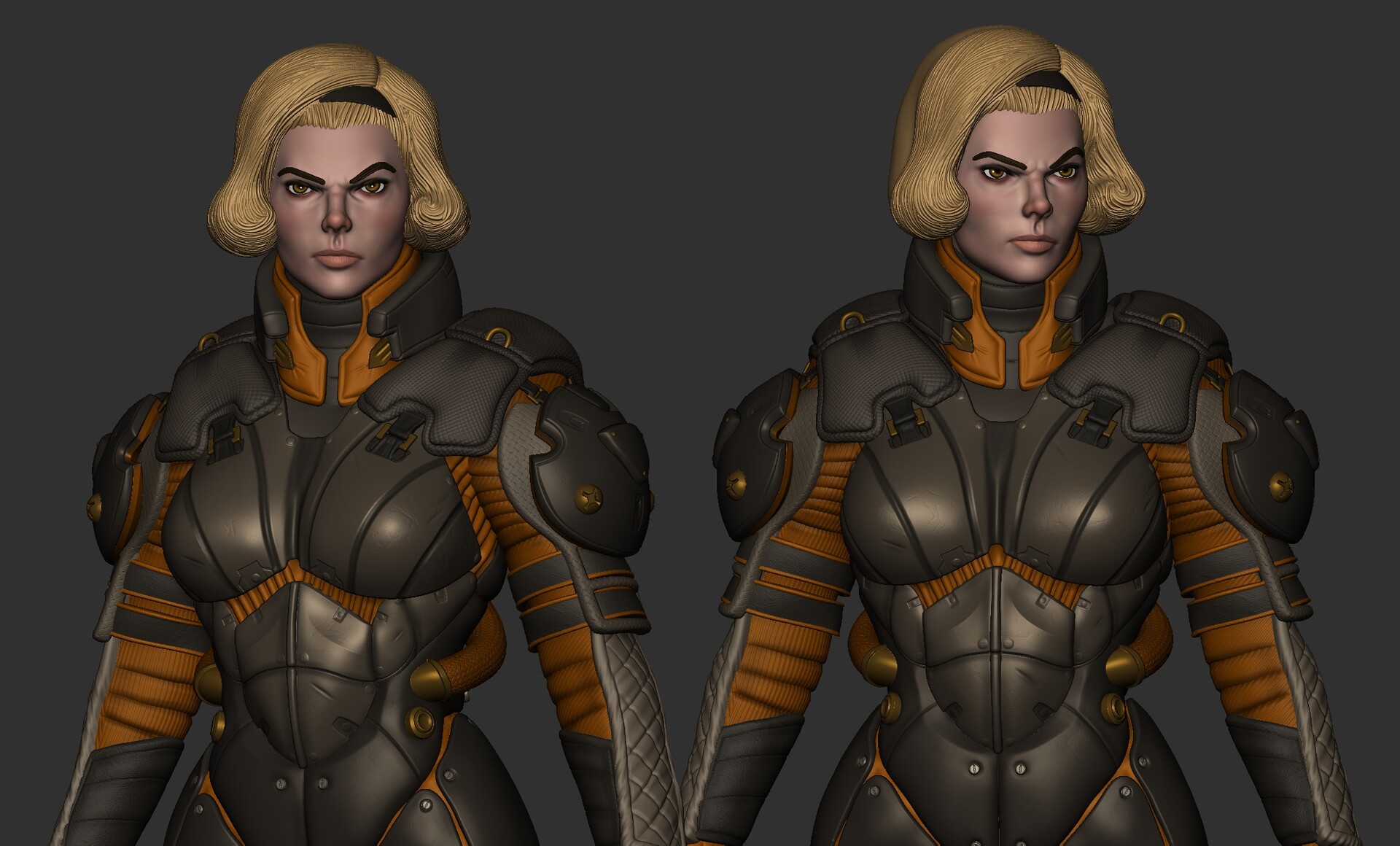 ArtStation - Sci-fi armor Girl