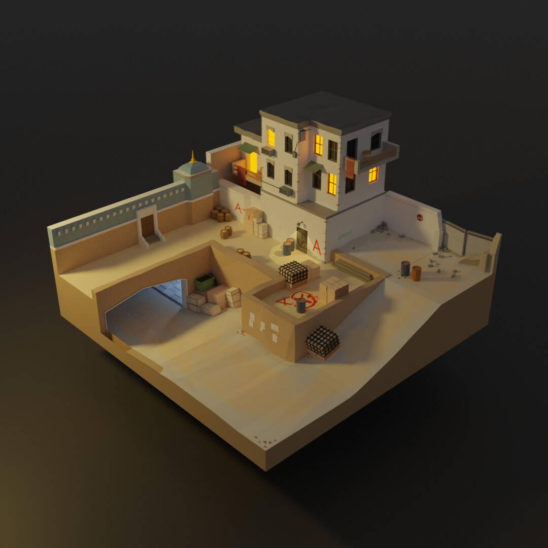 ArtStation - Old Dust 2 (Counter-Strike: Global Offensive)