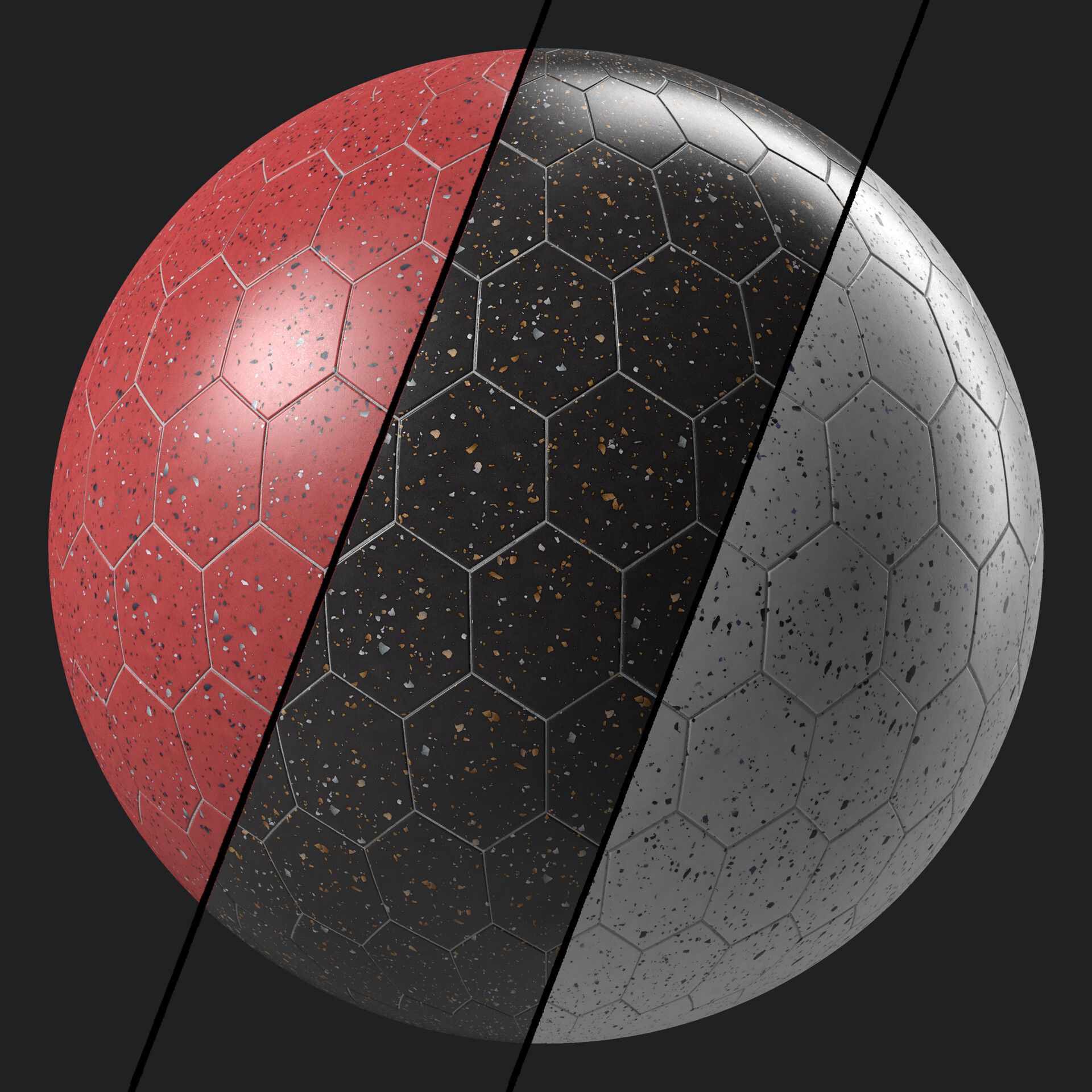 ArtStation - Terrazzo Materials 25- Terrazzo Tiling by Sbsar Generator ...