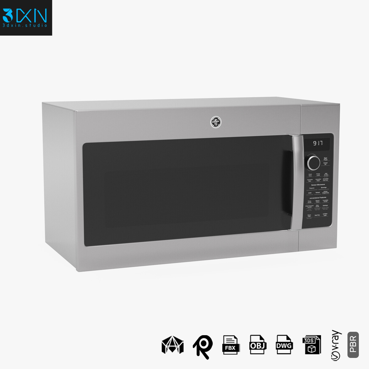 Ge Countertop Microwave Oven Jesp113Spss - 3D Model by 3dxin