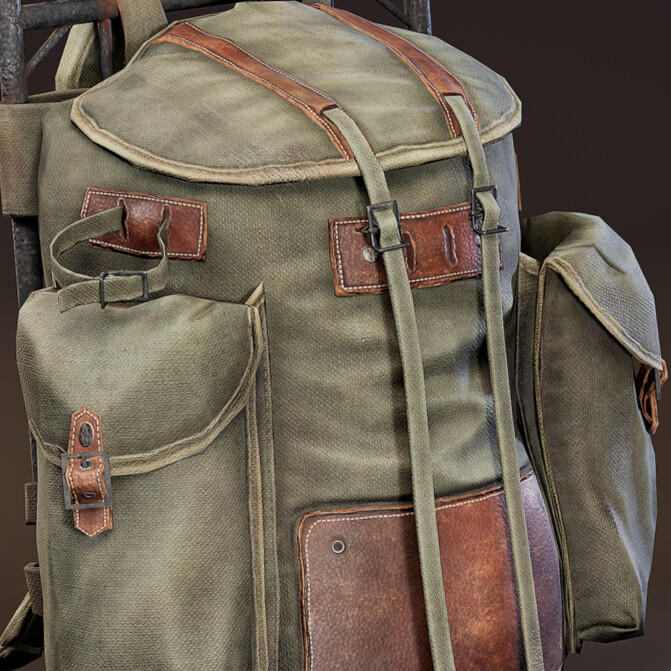 ArtStation - Old man's backpack