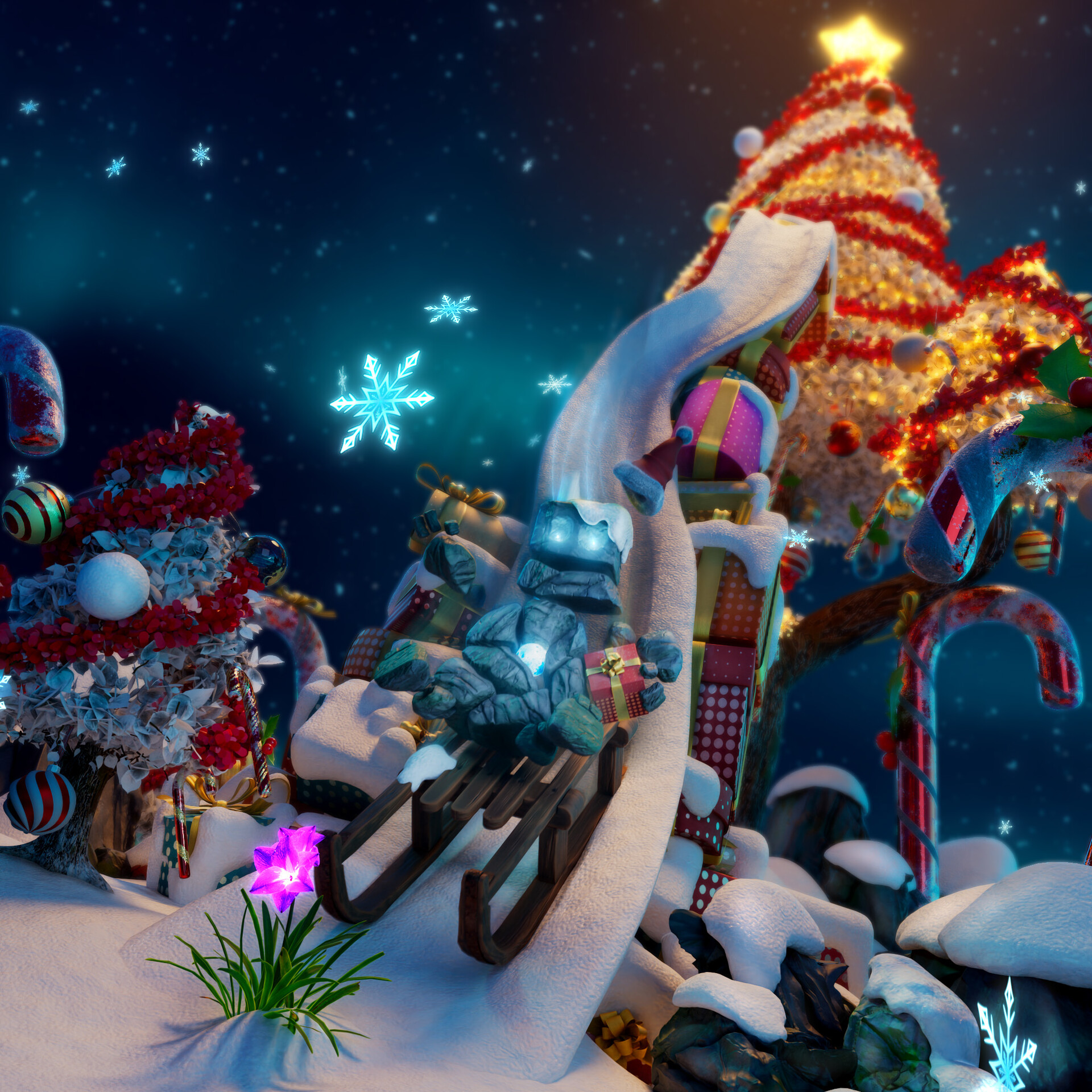 ArtStation - [Moon Runes] - Christmas environment (3/3)