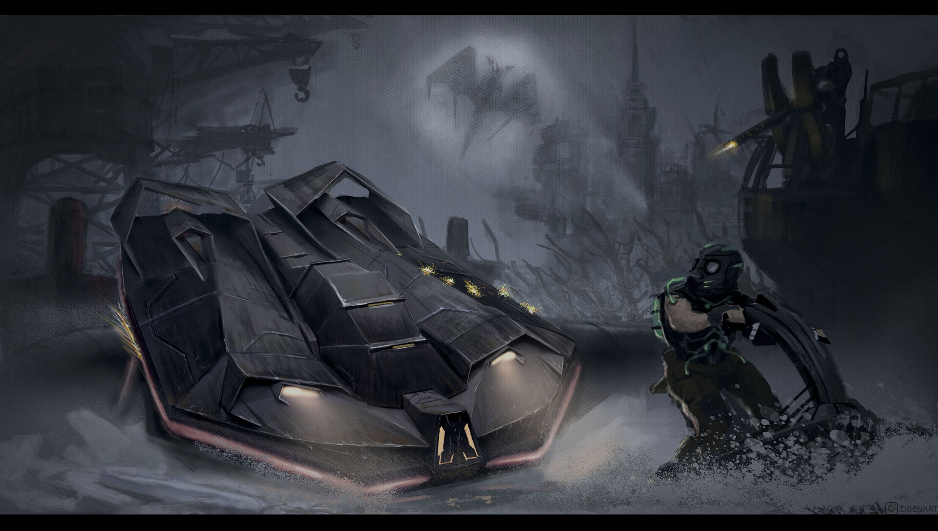 ArtStation - Batman nuclear winter hovercraft