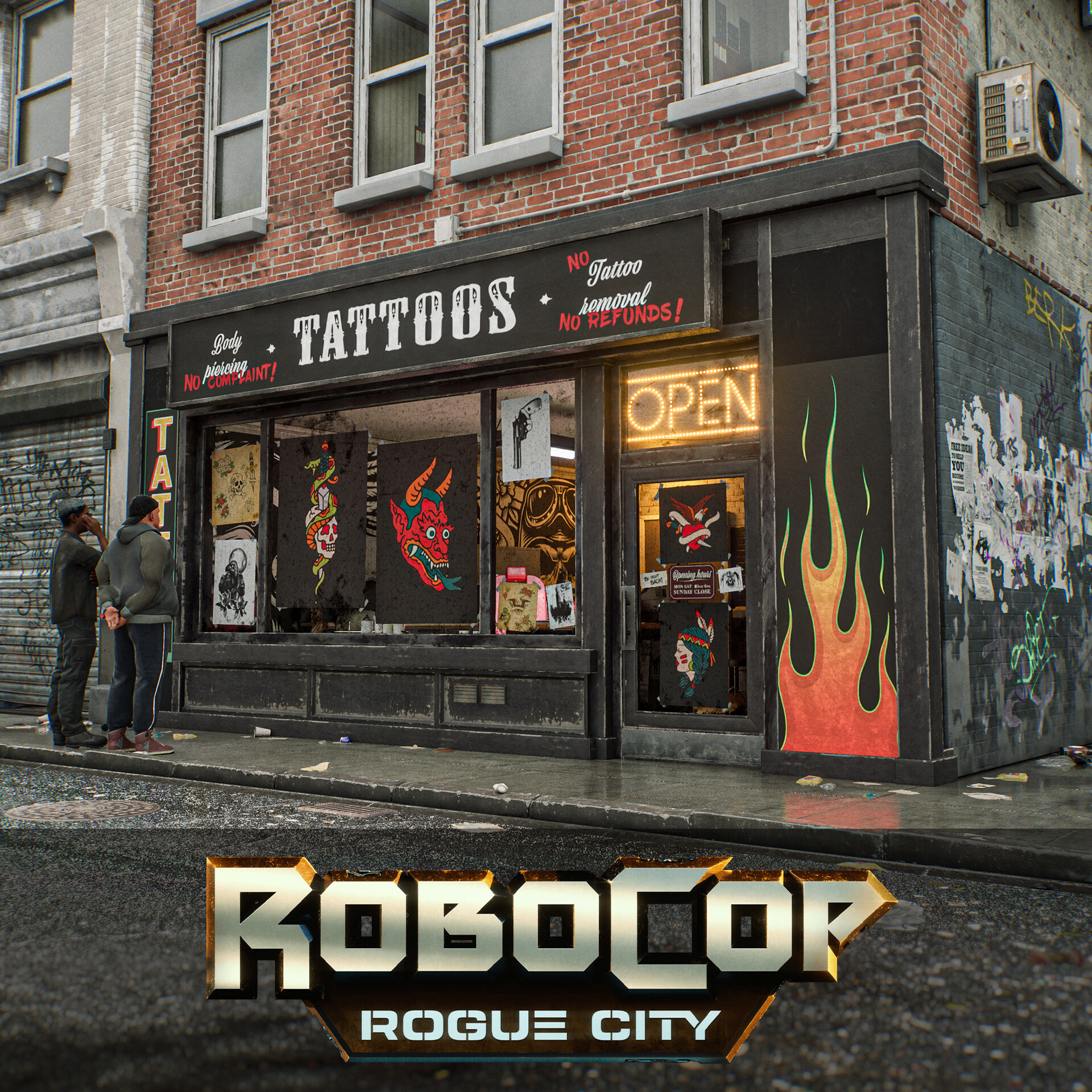 ArtStation Robocop Rogue City Downtown Tattoo Shop