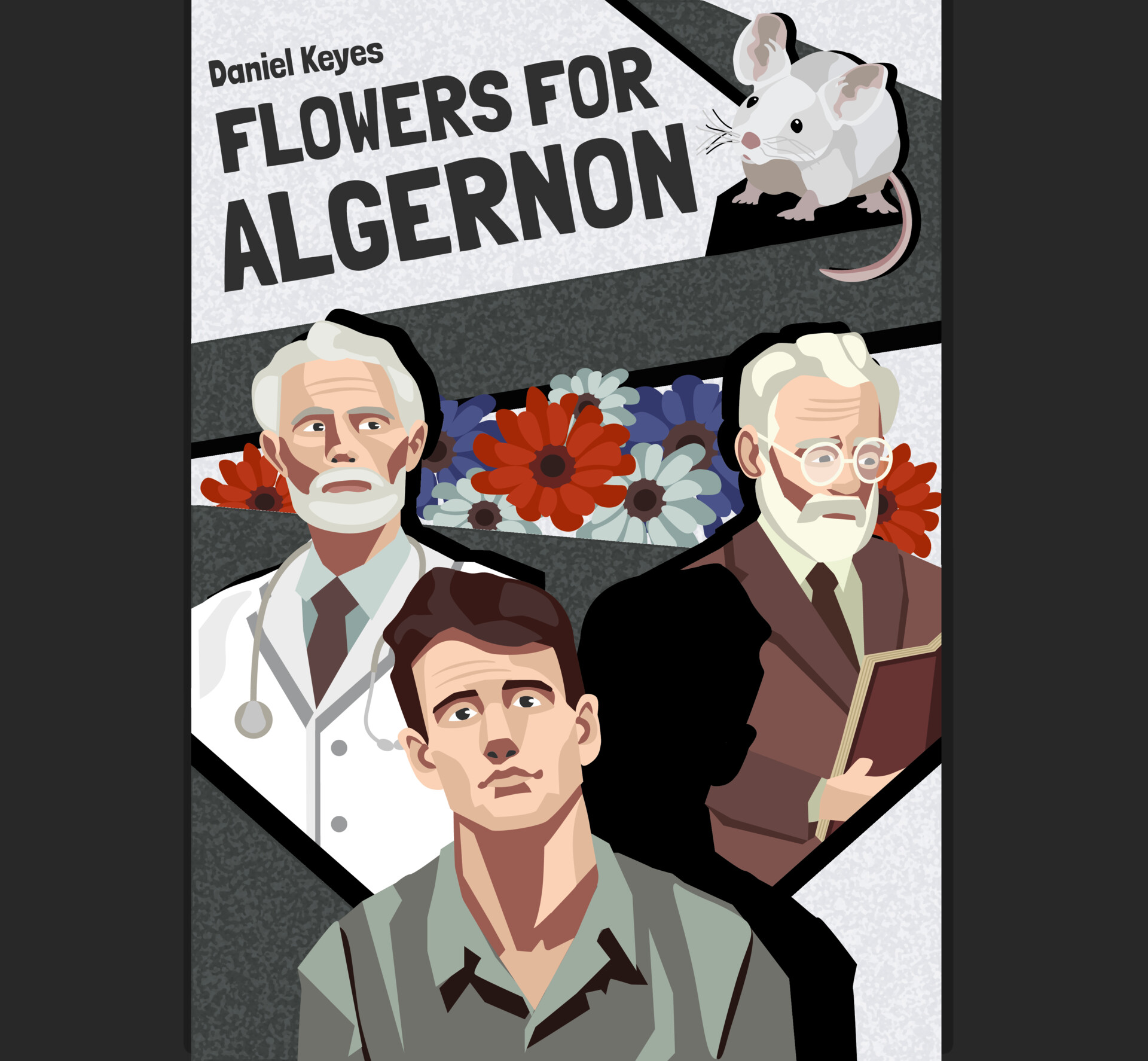 ArtStation - Book cover: 'Flowers for Algernon'