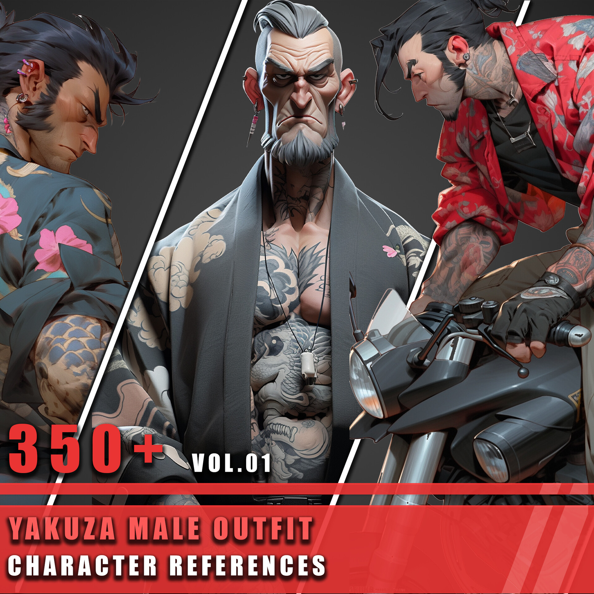 Yakuza Premium Sweatjacke 3425-A (1-tlg