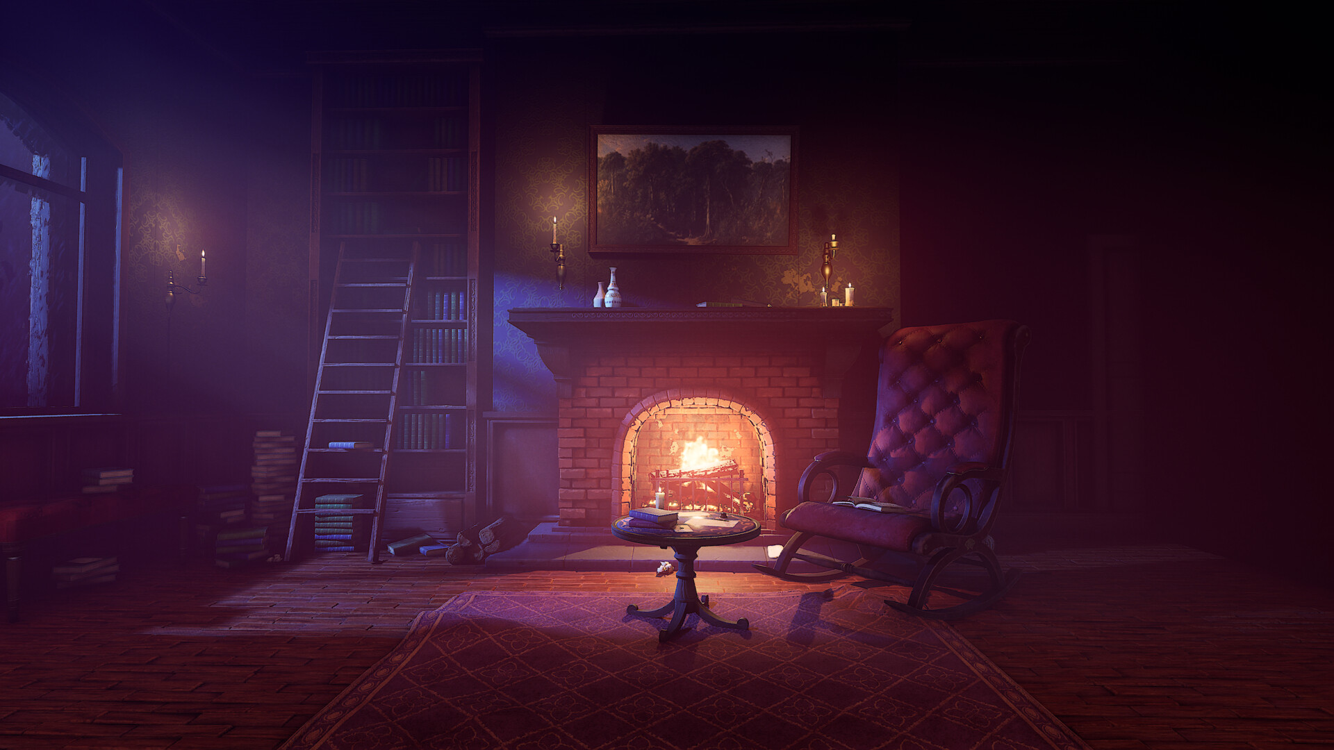 Artstation - Cozy Fireplace